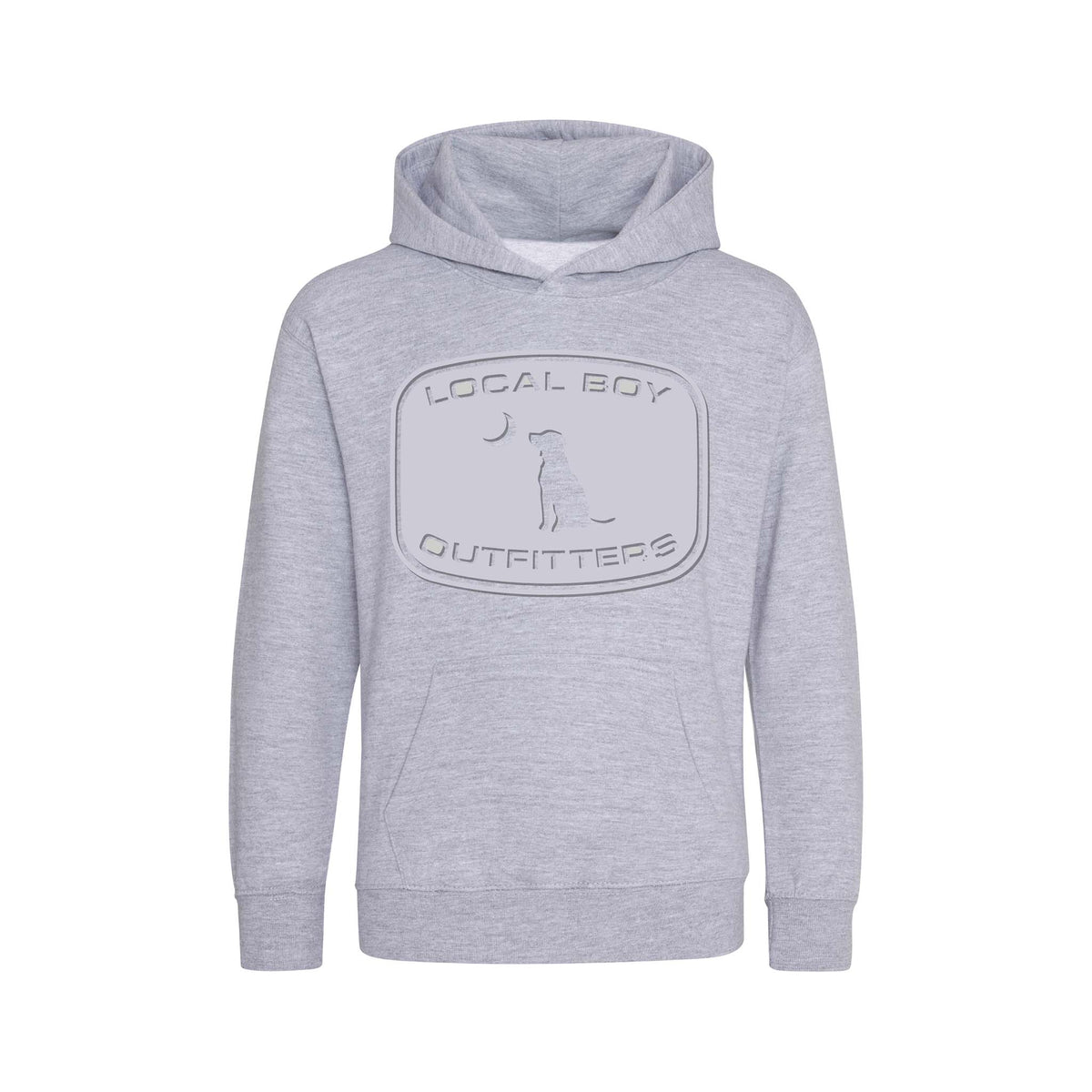 Local Boy Outfitters Youth Embossed Hoodie in Grey