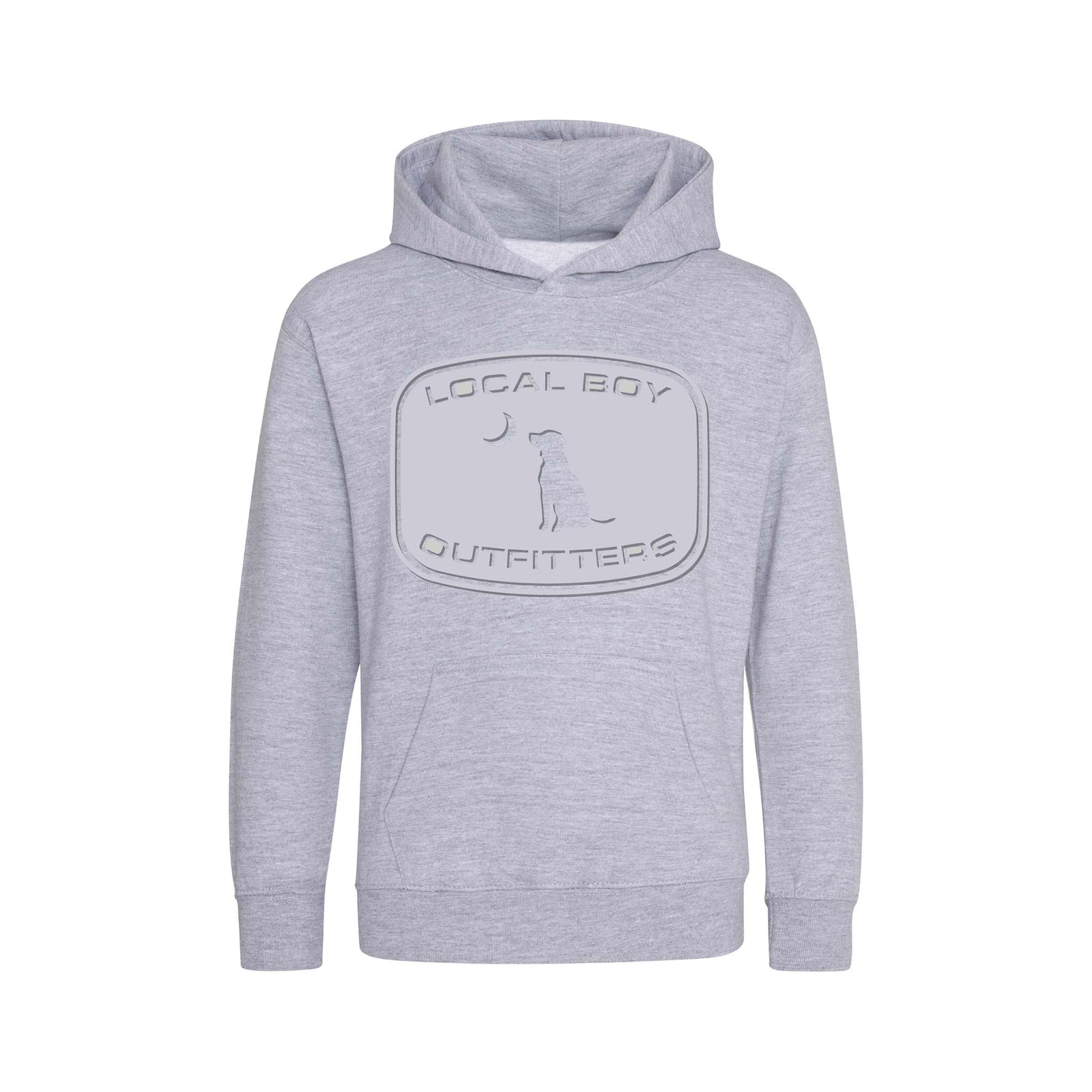 Local Boy Outfitters Youth Embossed Hoodie in Grey