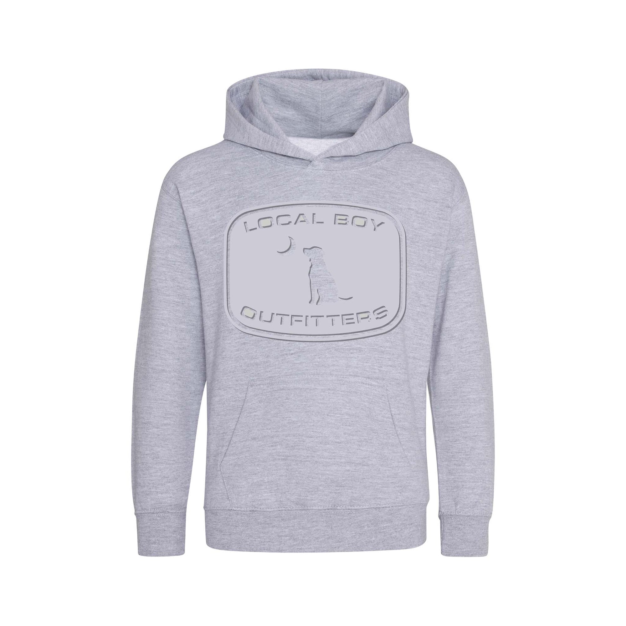 Local Boy Outfitters Youth Embossed Hoodie in Grey