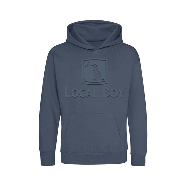 Local Boy Outfitters Youth Embossed Hoodie in Navy