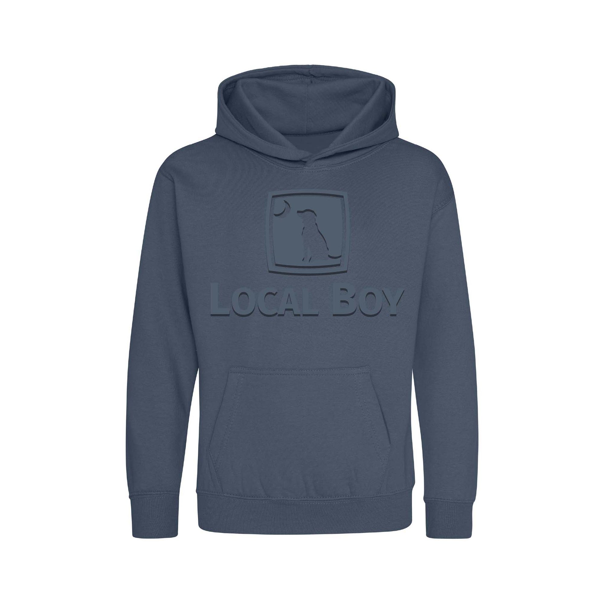 Local Boy Outfitters Youth Embossed Hoodie in Navy