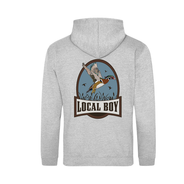 Youth Swamp Duck Hoodie in Heather Grey