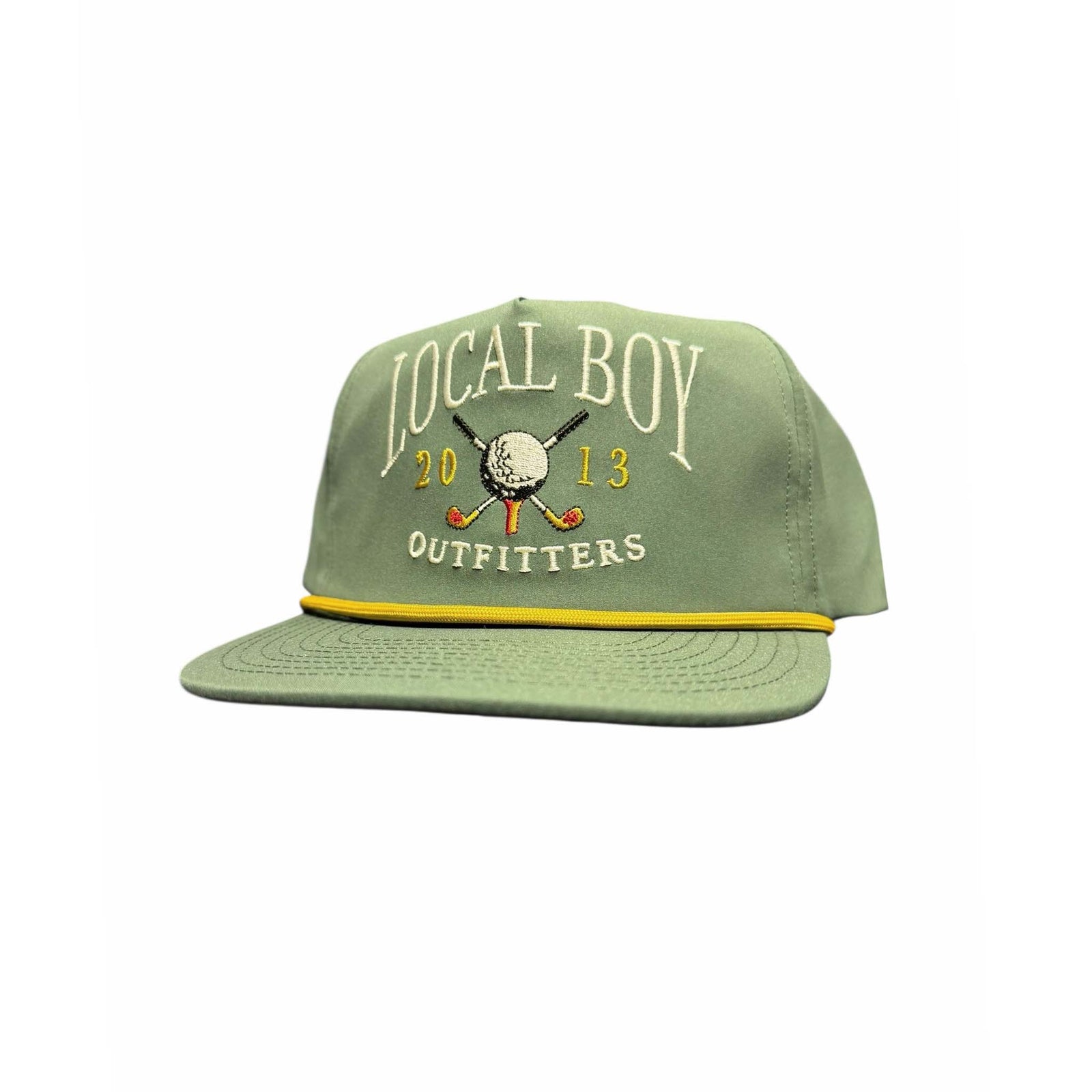 local boy outfitters Youth Golf Rope Hat in olive green