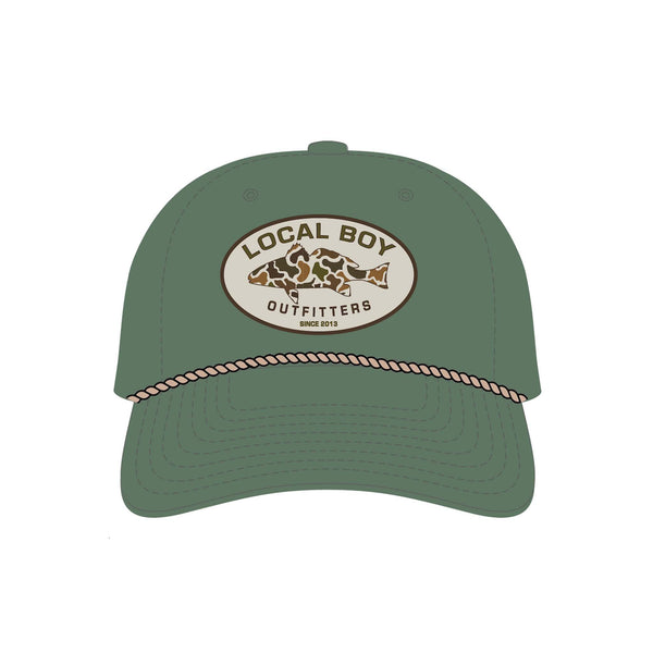 Youth Vintage Redfish Patch Rope Hat