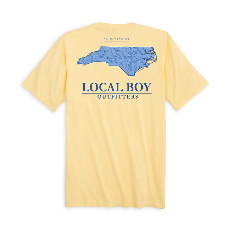North Carolina Waterways Short Sleeve T-Shirt in Banana