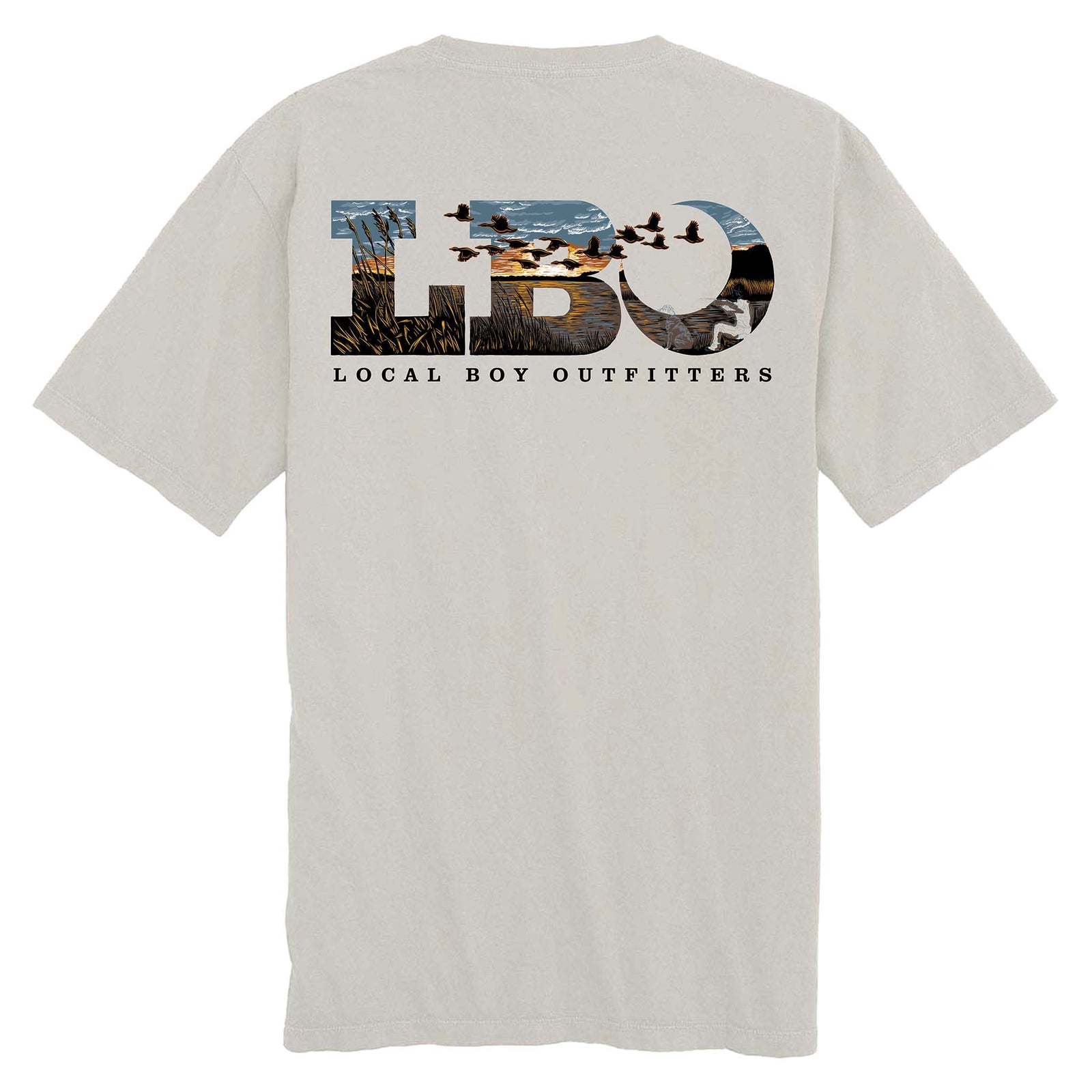 Local boy outfitters Marsh Scene Short Sleeve T-Shirt in silver grey