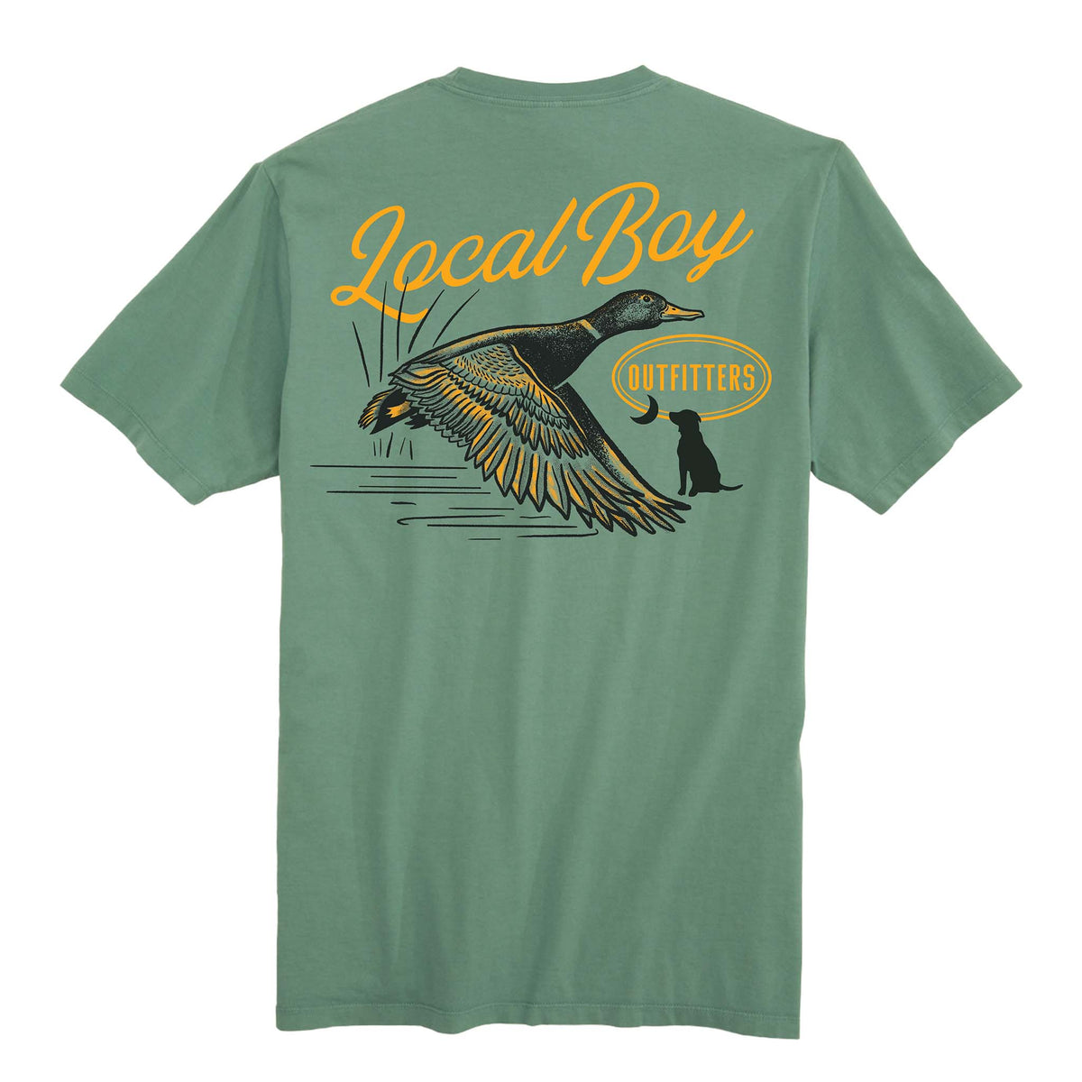 local boy outfitters Moonlit Mallard Short Sleeve T-Shirt in light green