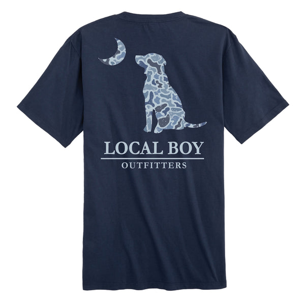 Localflage Cobalt Dog Moon Short Sleeve T-Shirt