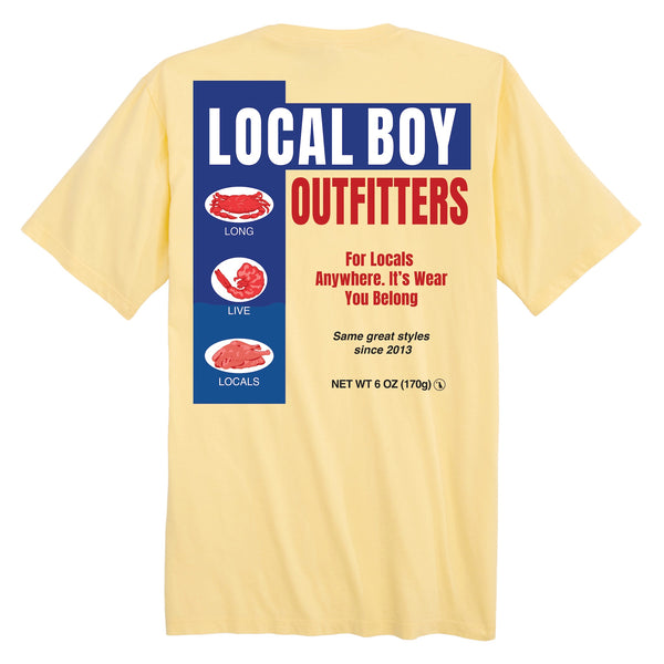 Long Live Locals Short Sleeve T-Shirt in Banana