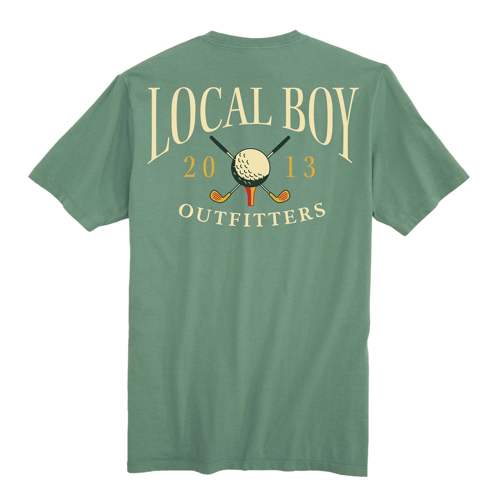 Local boy outfitters Golf Society Short Sleeve T-Shirt in light green