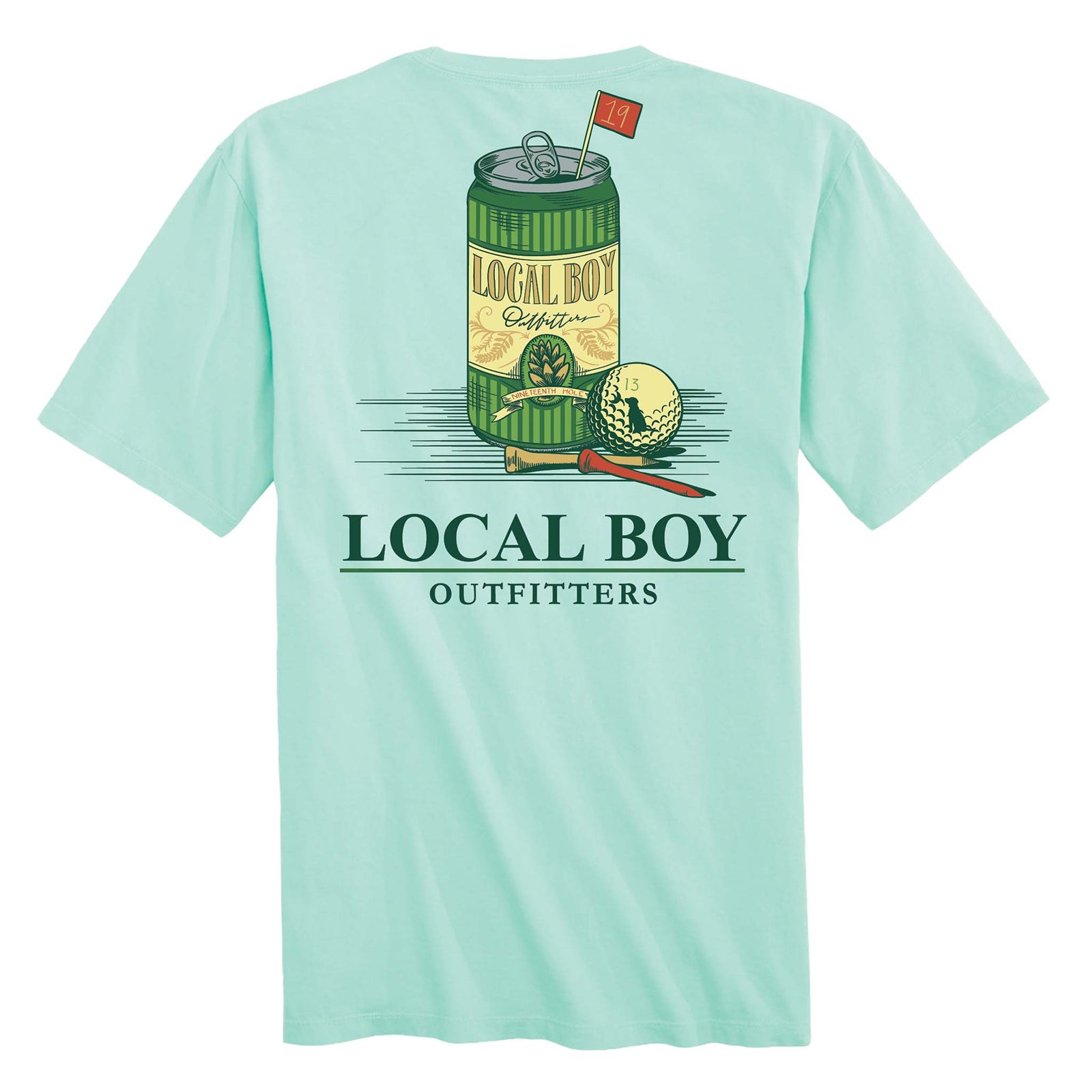 Local Boy outfitters 19th Hole Short Sleeve T-Shirt in island reef blue green