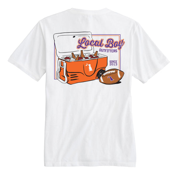 Game Day Cooler Short Sleeve T-Shirt in Orange and Purple