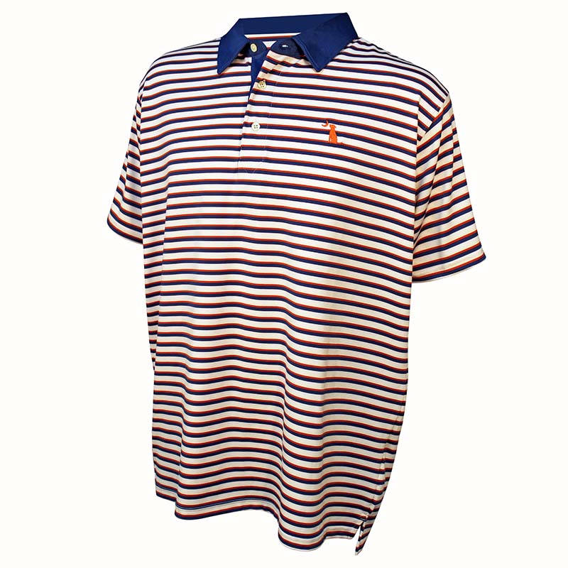 Gameday Seabrook Polo in Navy and Orange