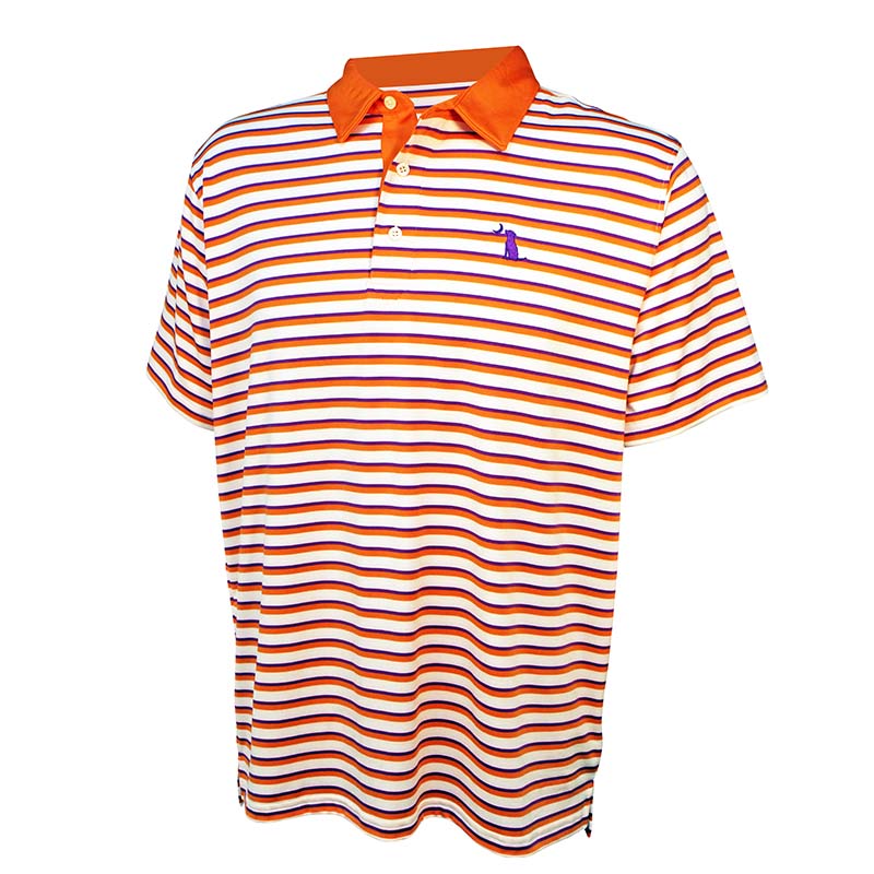 Gameday Seabrook Polo in Orange and Purple