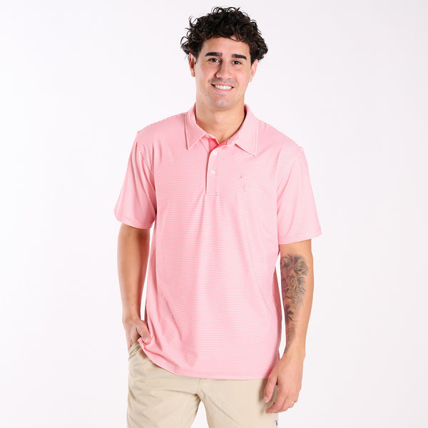 Palms Striped Polo in Starburst