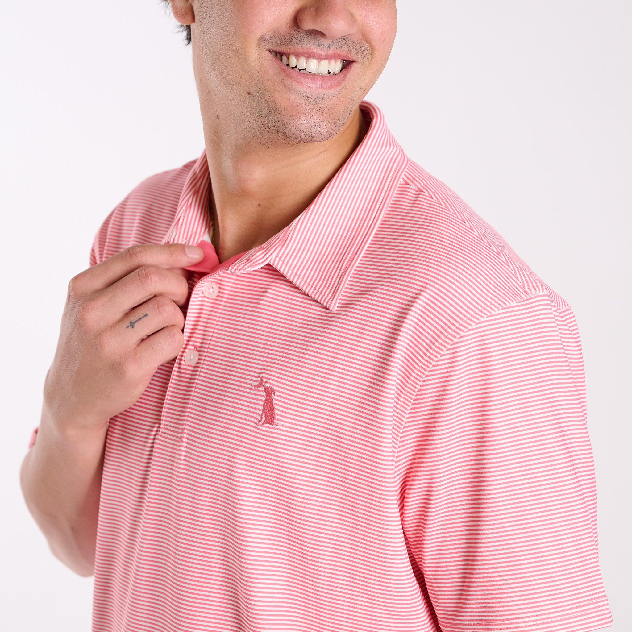 Palms Striped Polo Starburst