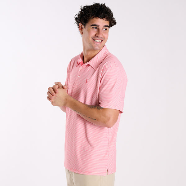Palms Striped Polo in Starburst