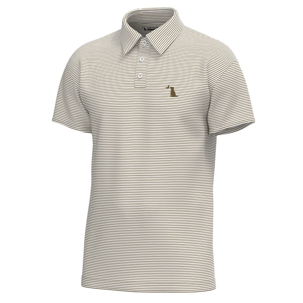 Driftwood Striped Polo in Bronze