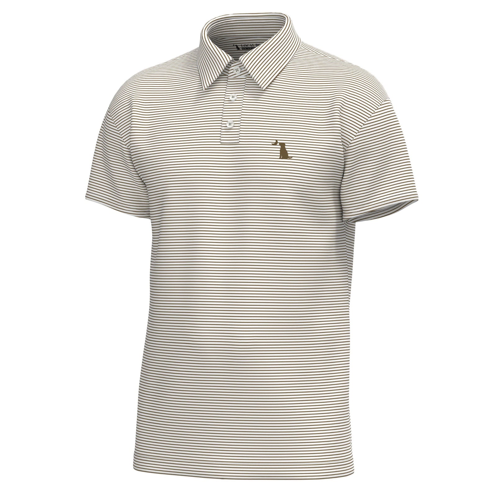 Driftwood Striped Polo in Bronze