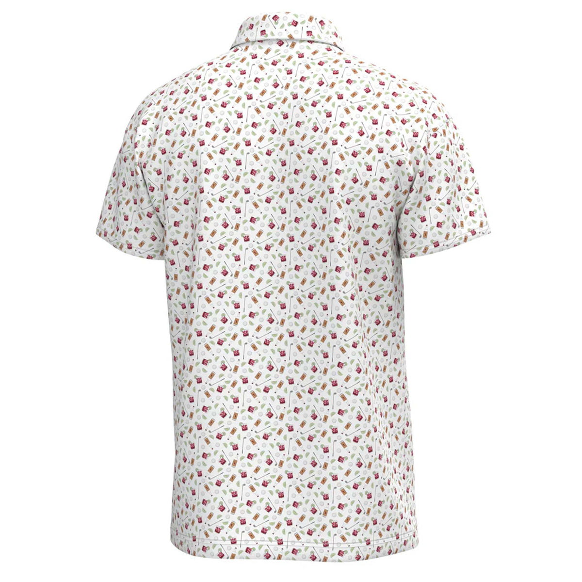 Back of transfusion printed polo.