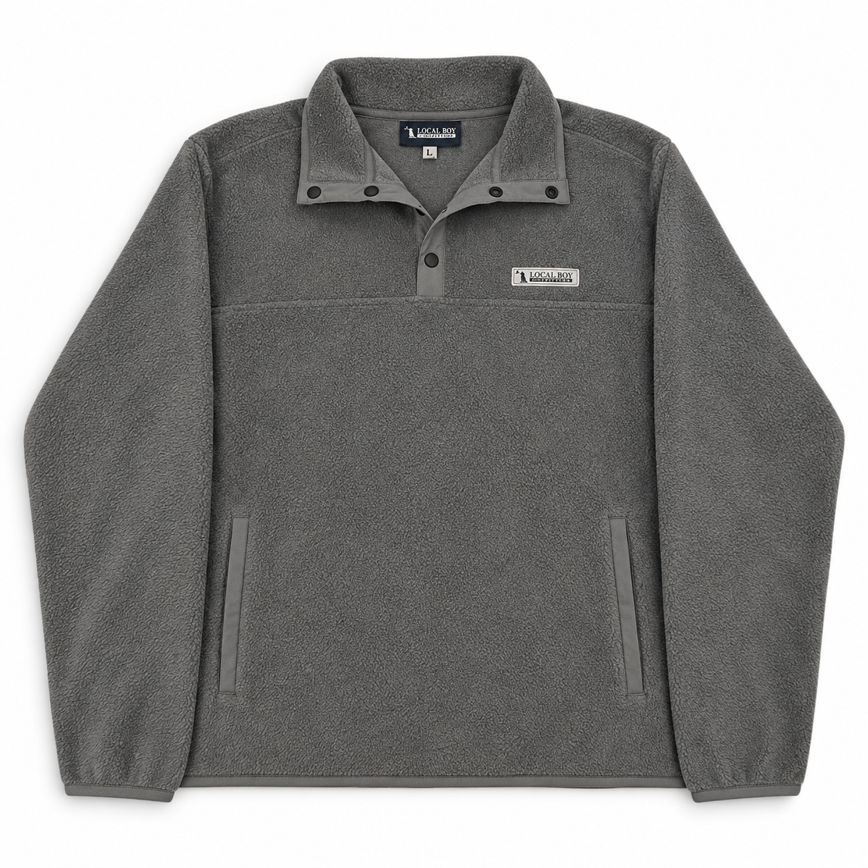 Men's Quarter Snap Pullover in Grey