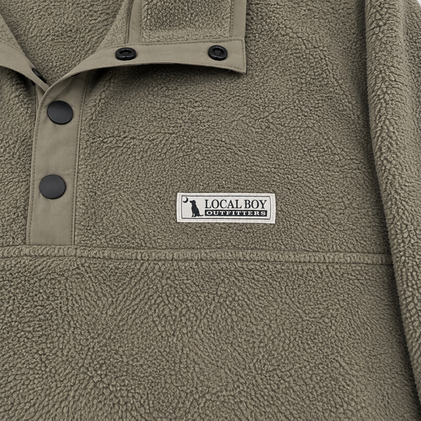 Men's Quarter Snap Pullover in Olive