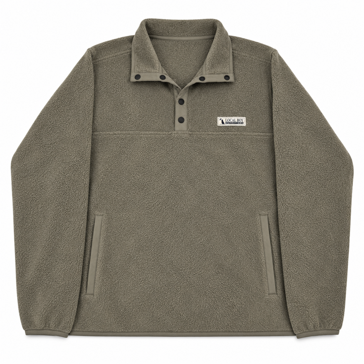 Men's Quarter Snap Pullover in Olive