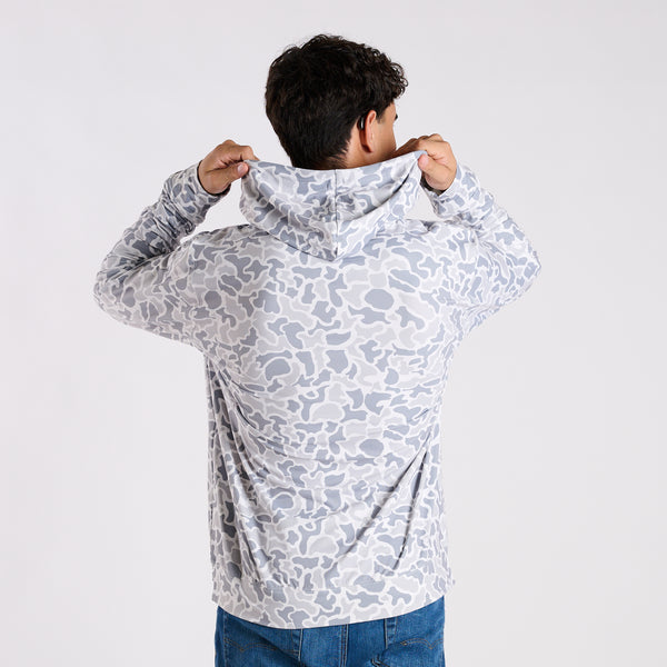 White Localflage Hemlock Performance Hoodie