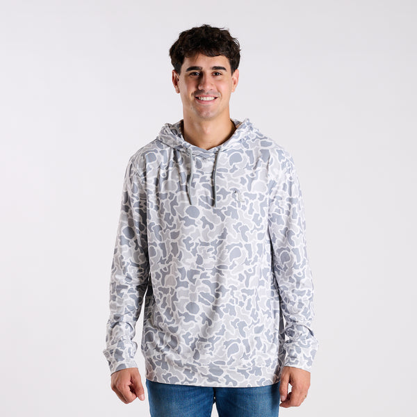 White Localflage Hemlock Performance Hoodie