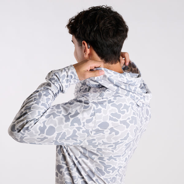 White Localflage Hemlock Performance Hoodie