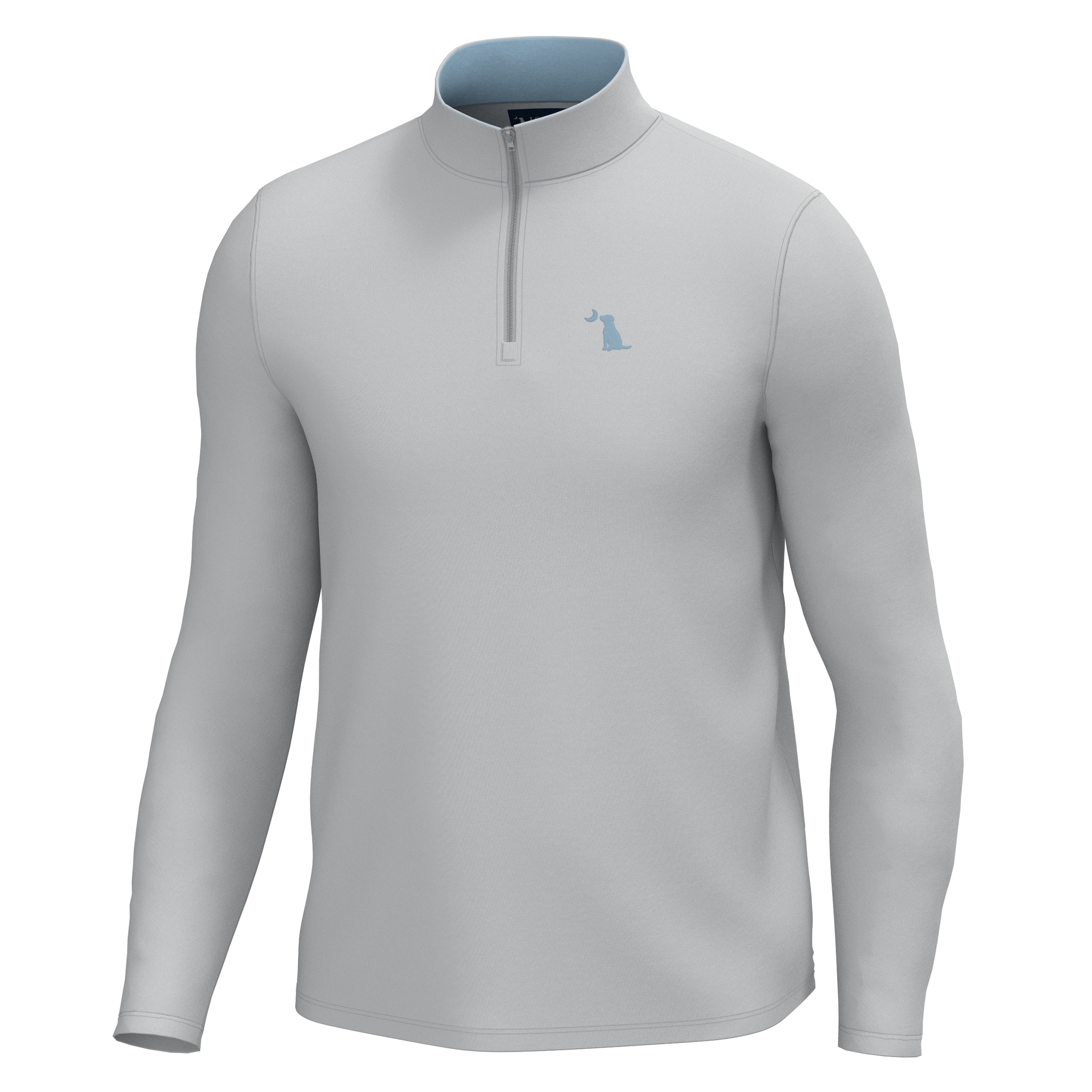Bentley Quarter Zip Pullover Light Gray