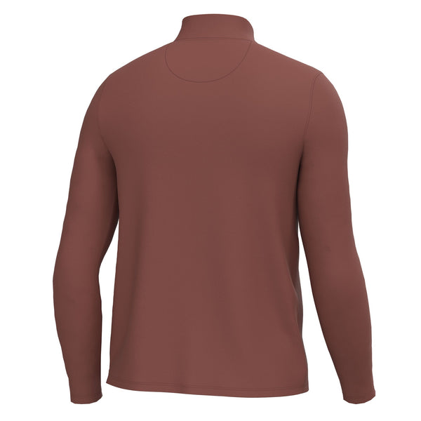 Bentley Quarter Zip Pullover in Mahogany