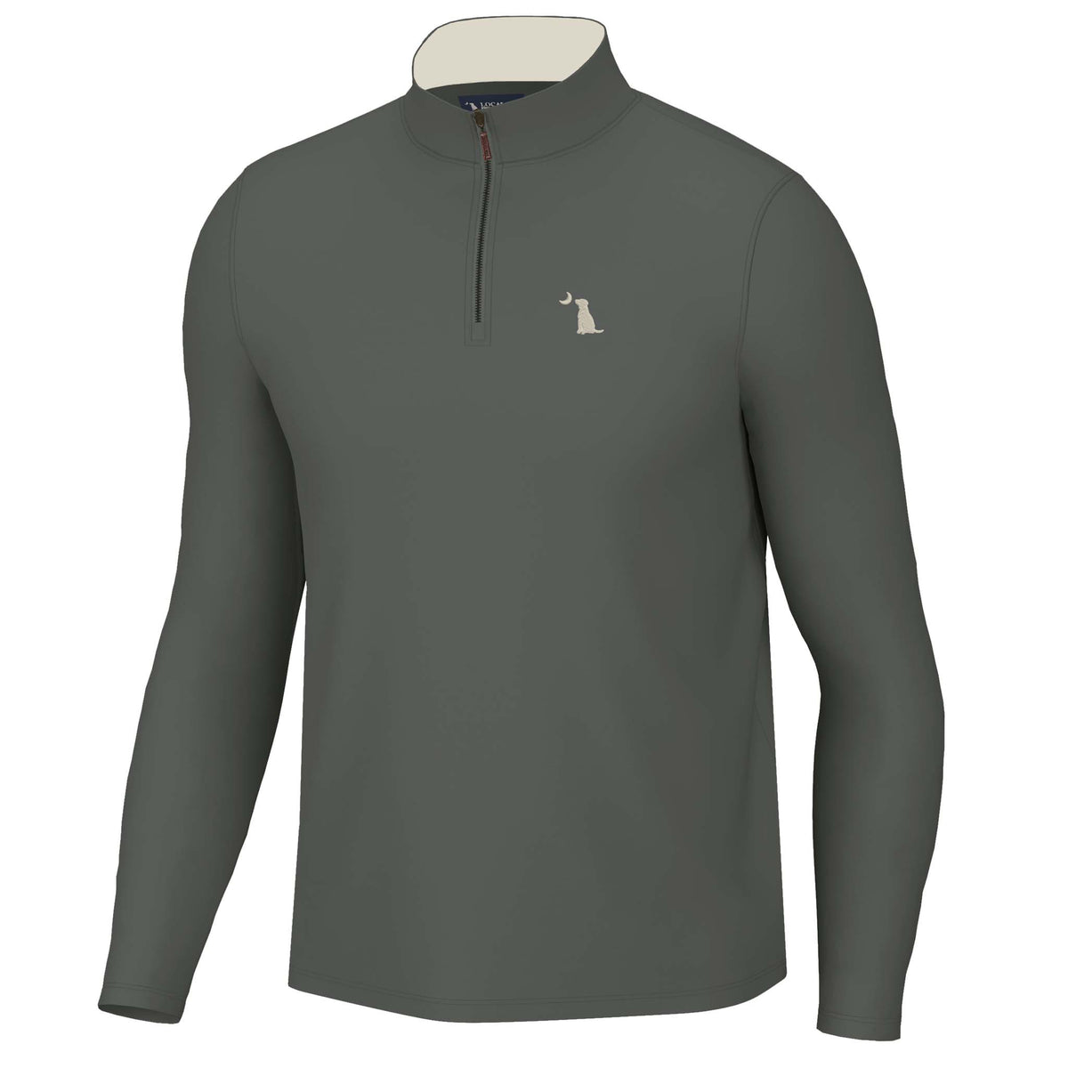 Smoke grey quarter zip pullover