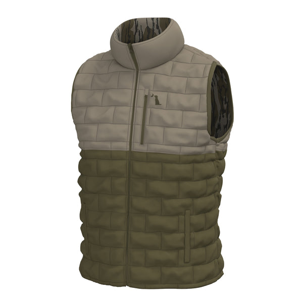 Reversible Duck Down Vest in Original Bottomland