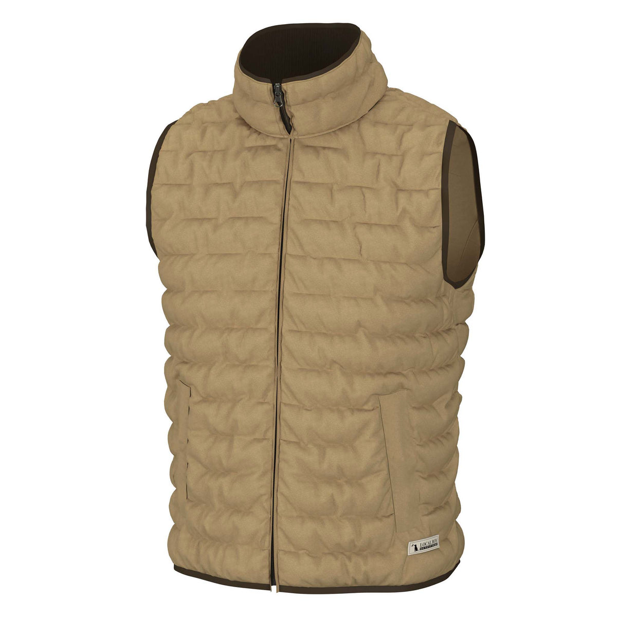 Local Boy Outfitters Cypress Quilted Vest in Sand