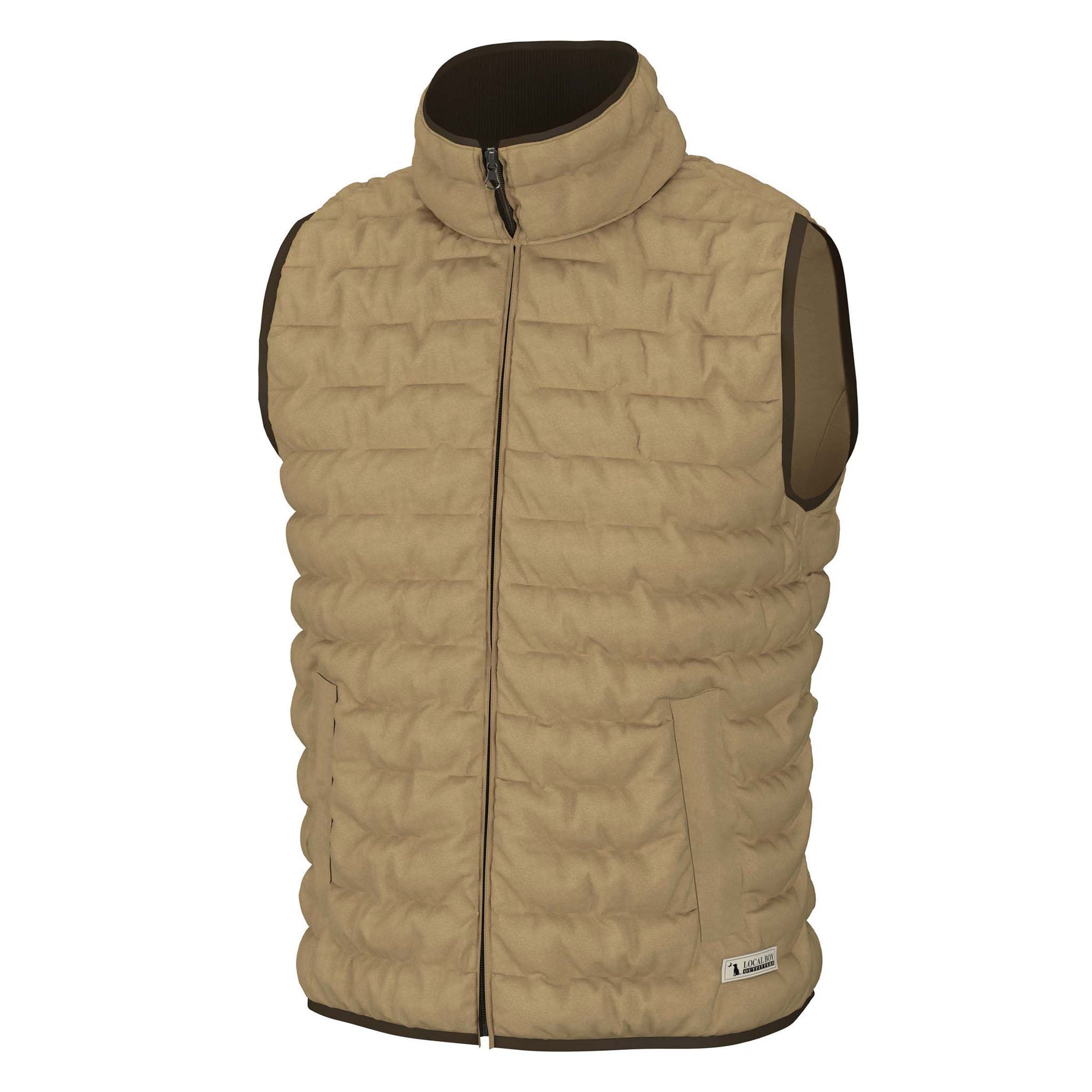 Local Boy Outfitters Cypress Quilted Vest in Sand