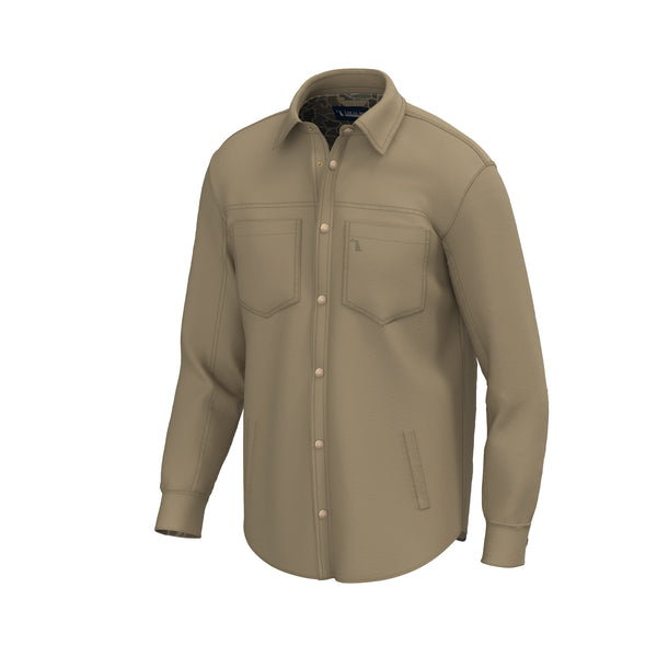 Sportsman Shacket II in Beige and Brush Camo