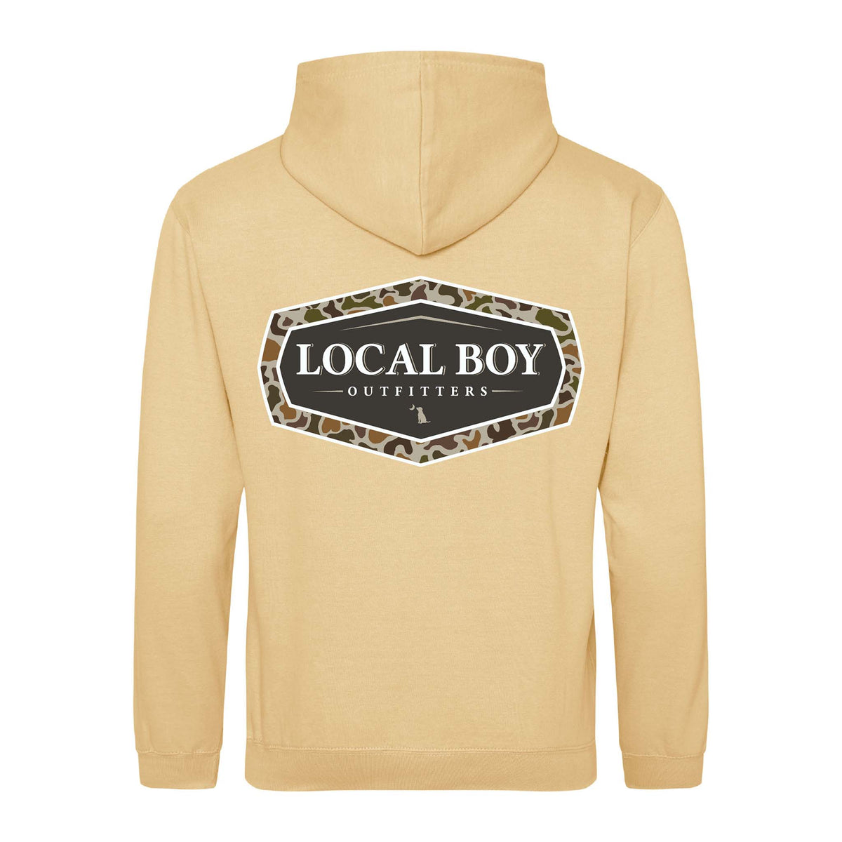 Vintage Emblem Hoodie in pale yellow by local boy outfitters