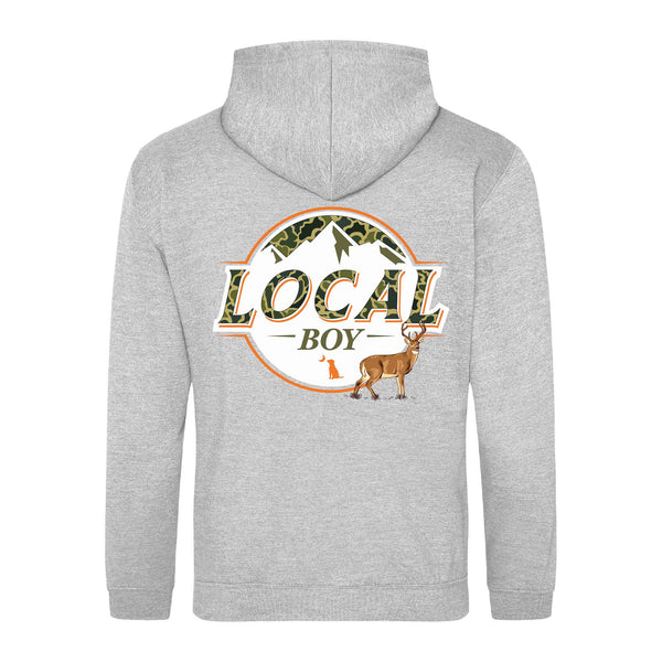 Local boy outfitters Buck Latte Hoodie in Heather Grey 