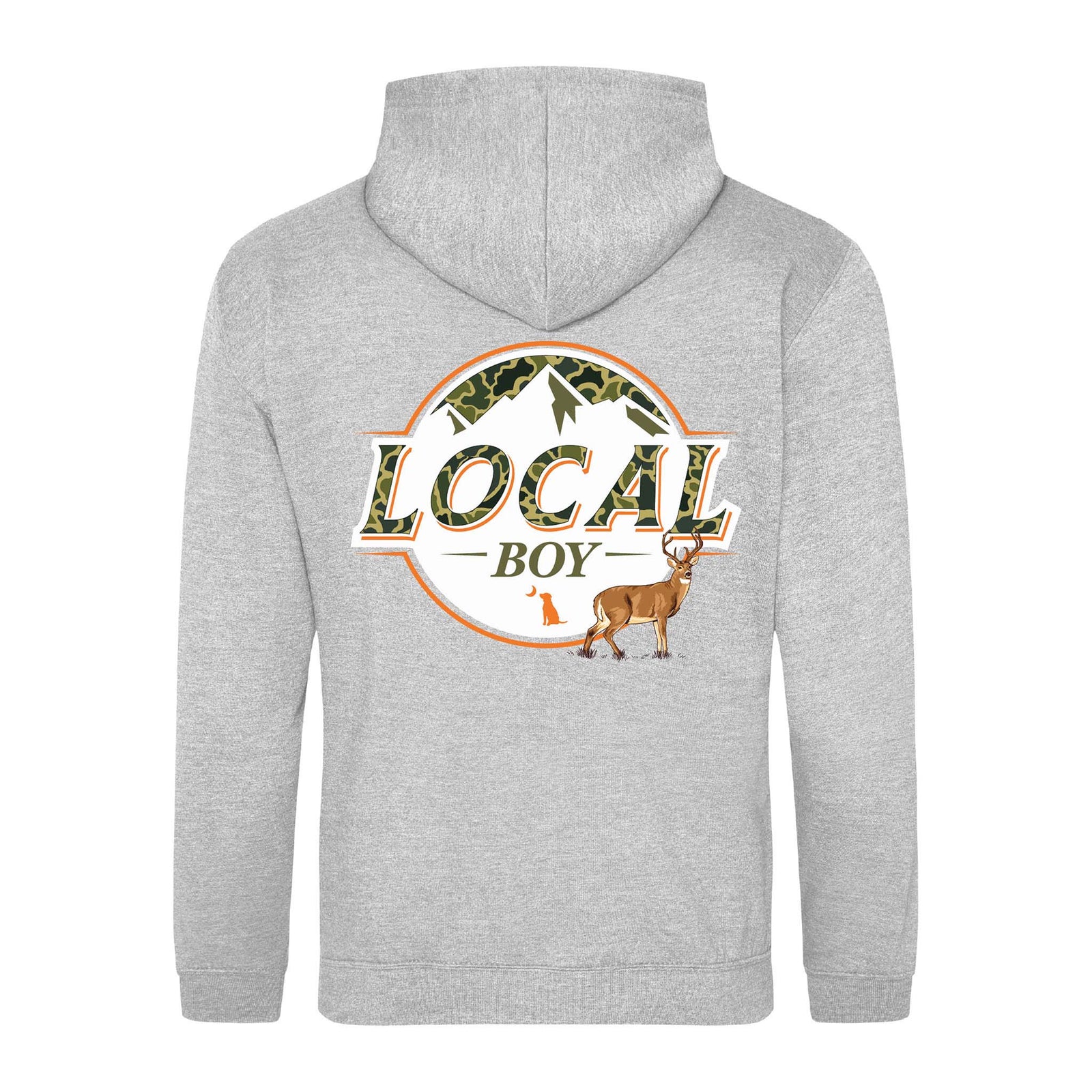 Local boy outfitters Buck Latte Hoodie in Heather Grey 