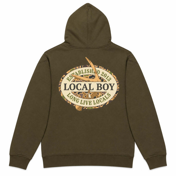 Old School Antler Oval Hoodie