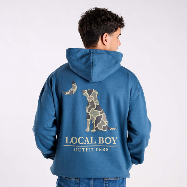 Brush Camo Dog and Moon Hoodie