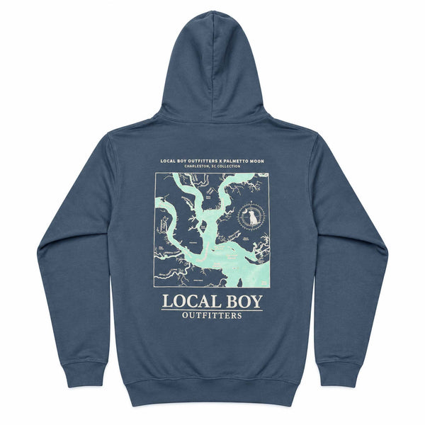 Charleston Waterways Hoodie in Air Force Blue