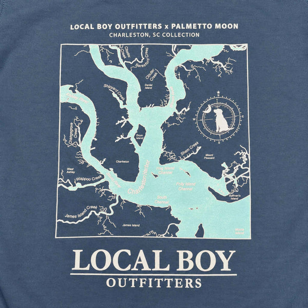 Charleston Waterways Hoodie in Air Force Blue