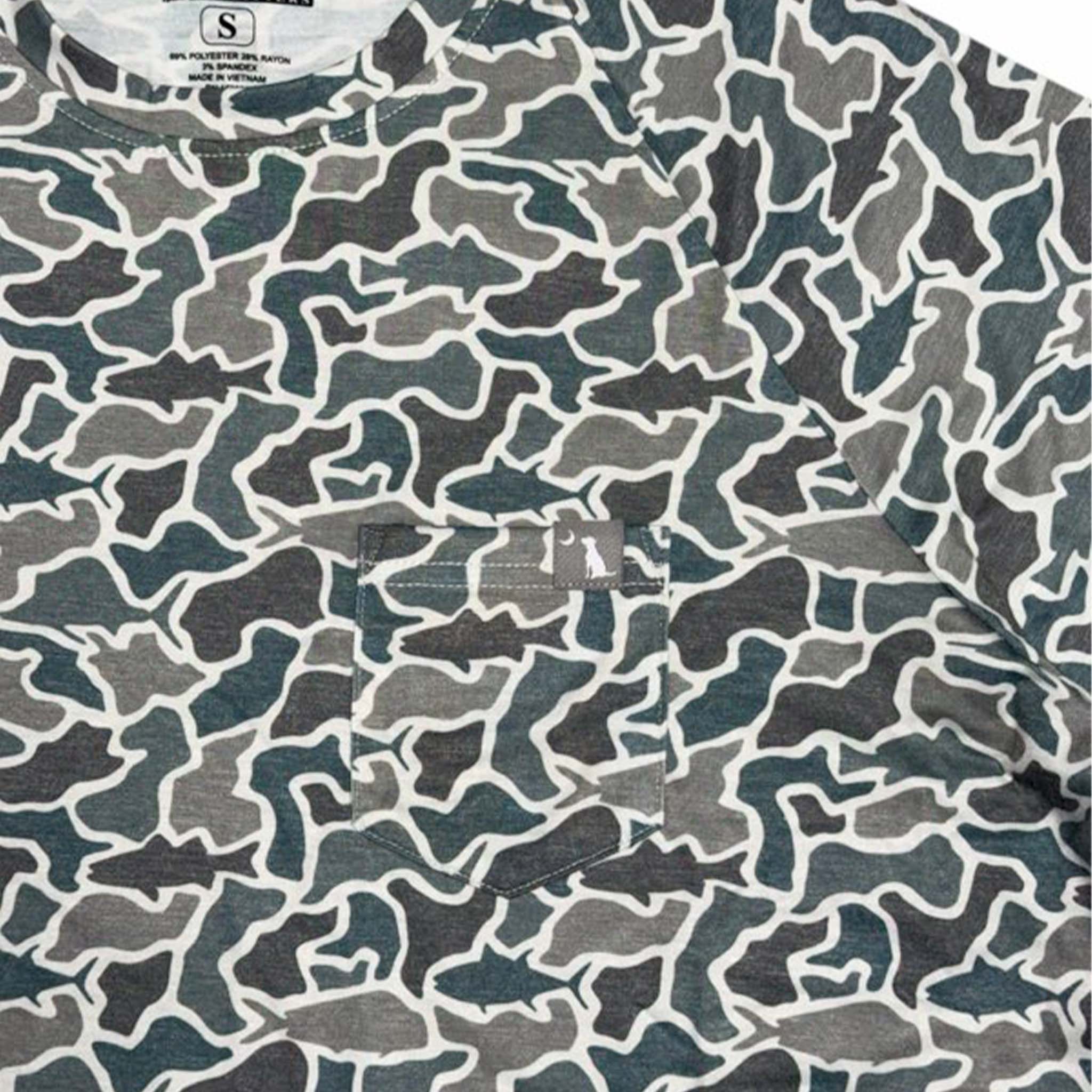 Heather Blend Crewneck Short Sleeve T-Shirt Fish Camo