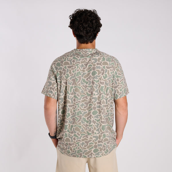 Heather Blend Crewneck Short Sleeve T-Shirt in Localflauge Forest Camo