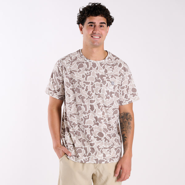 Heather Blend Crewneck Short Sleeve T-Shirt in Palmettoflage