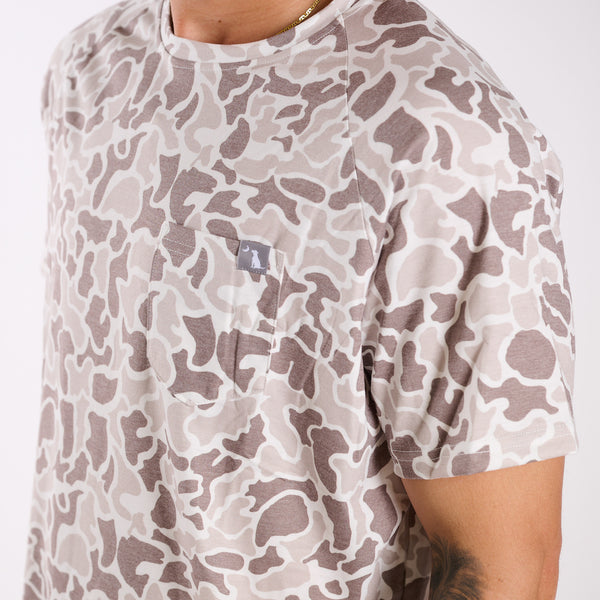 Heather Blend Crewneck Short Sleeve T-Shirt in Palmettoflage