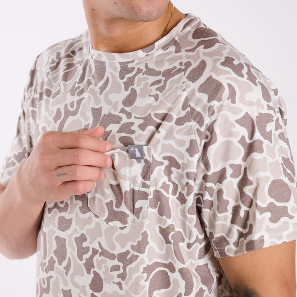 Heather Blend Crewneck Short Sleeve T-Shirt in Palmettoflage