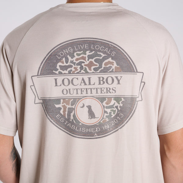 Heather Blend Long Live Locals Badge Short Sleeve T-Shirt